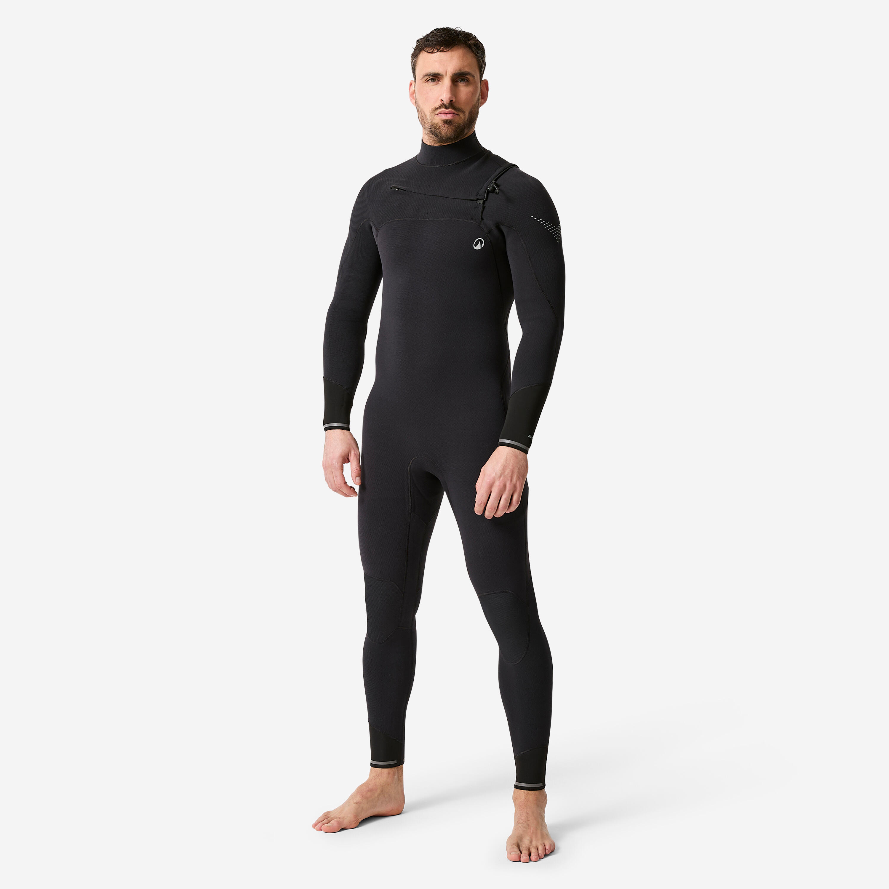 Decathlon Neoprenanzug Surfen Herren 900 4/3 mm schwarz