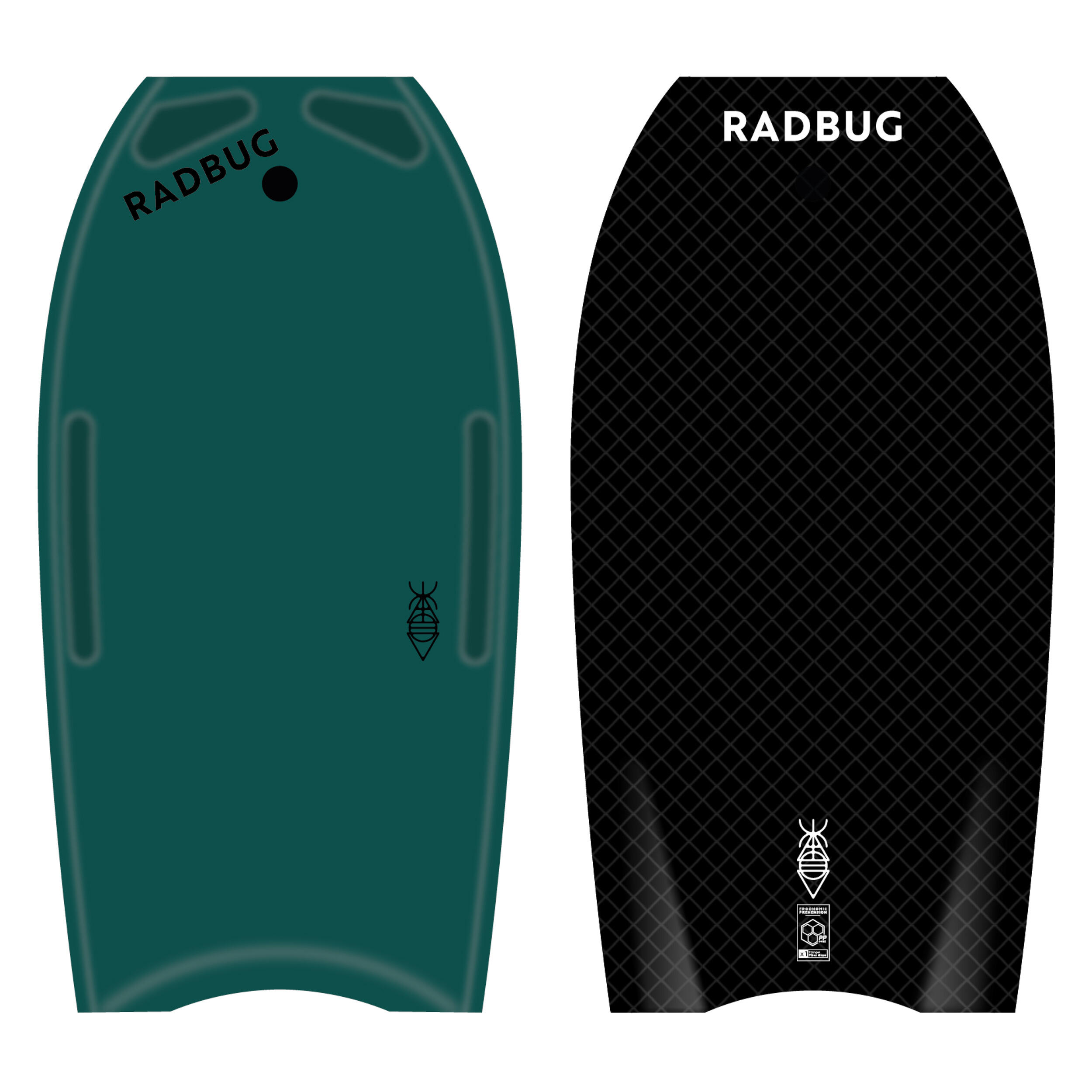 Decathlon Bodyboard 900 grün/schwarz