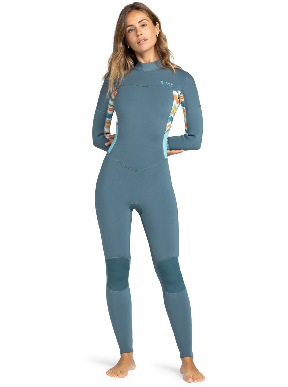 Roxy Back-Zip-Neoprenanzug 4/3MM SWELL SERIES Blau Frauen