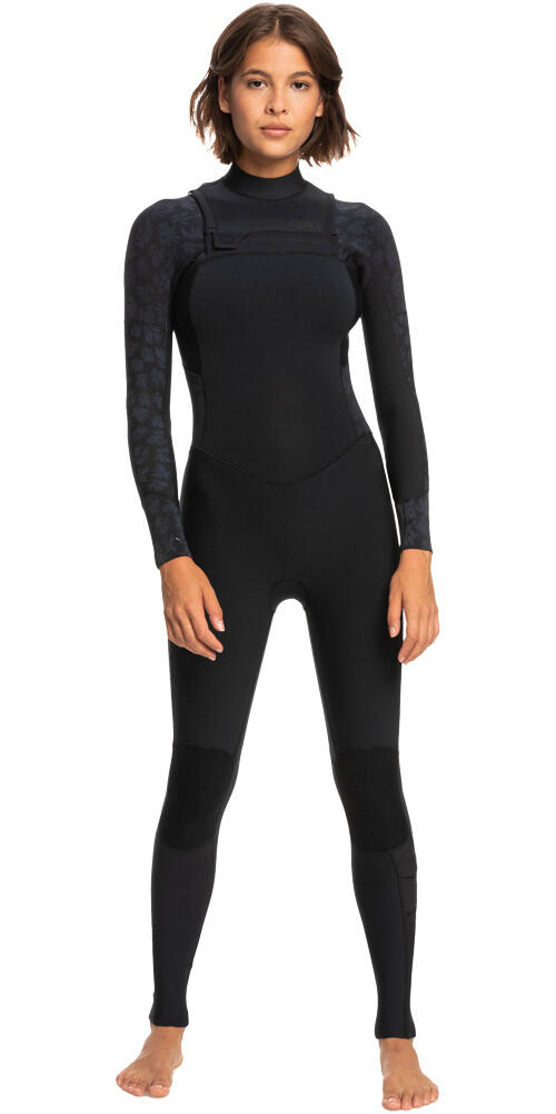 Roxy Chest-Zip-Neoprenanzug 4/3MM SWELL SERIES Schwarz Frauen