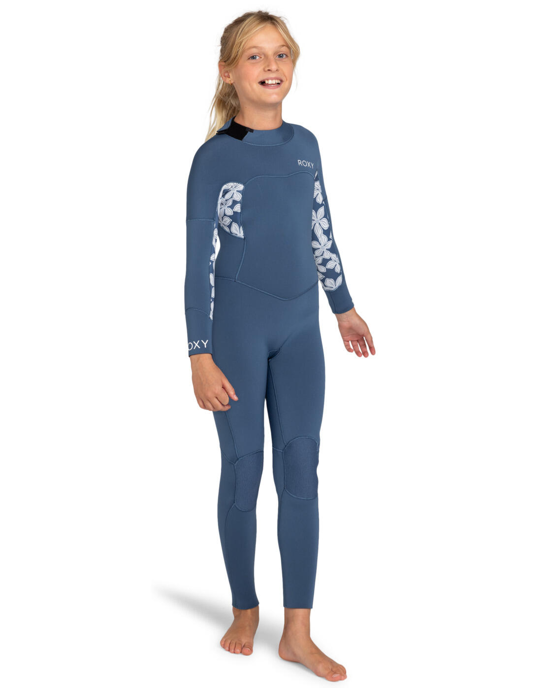 Roxy Back-Zip-Neoprenanzug 4/3MM SWELL SERIES Blau Mädchen