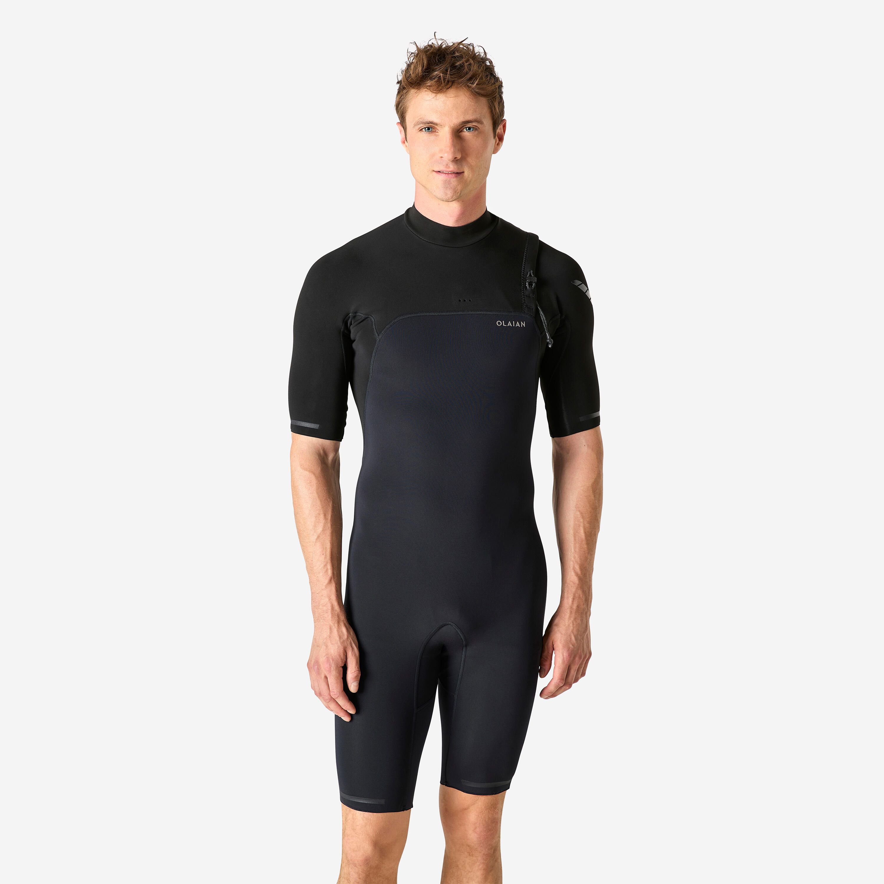 OLAIAN Neoprenanzug Shorty Surfen Herren No Zip kurzarm - 900 schwarz