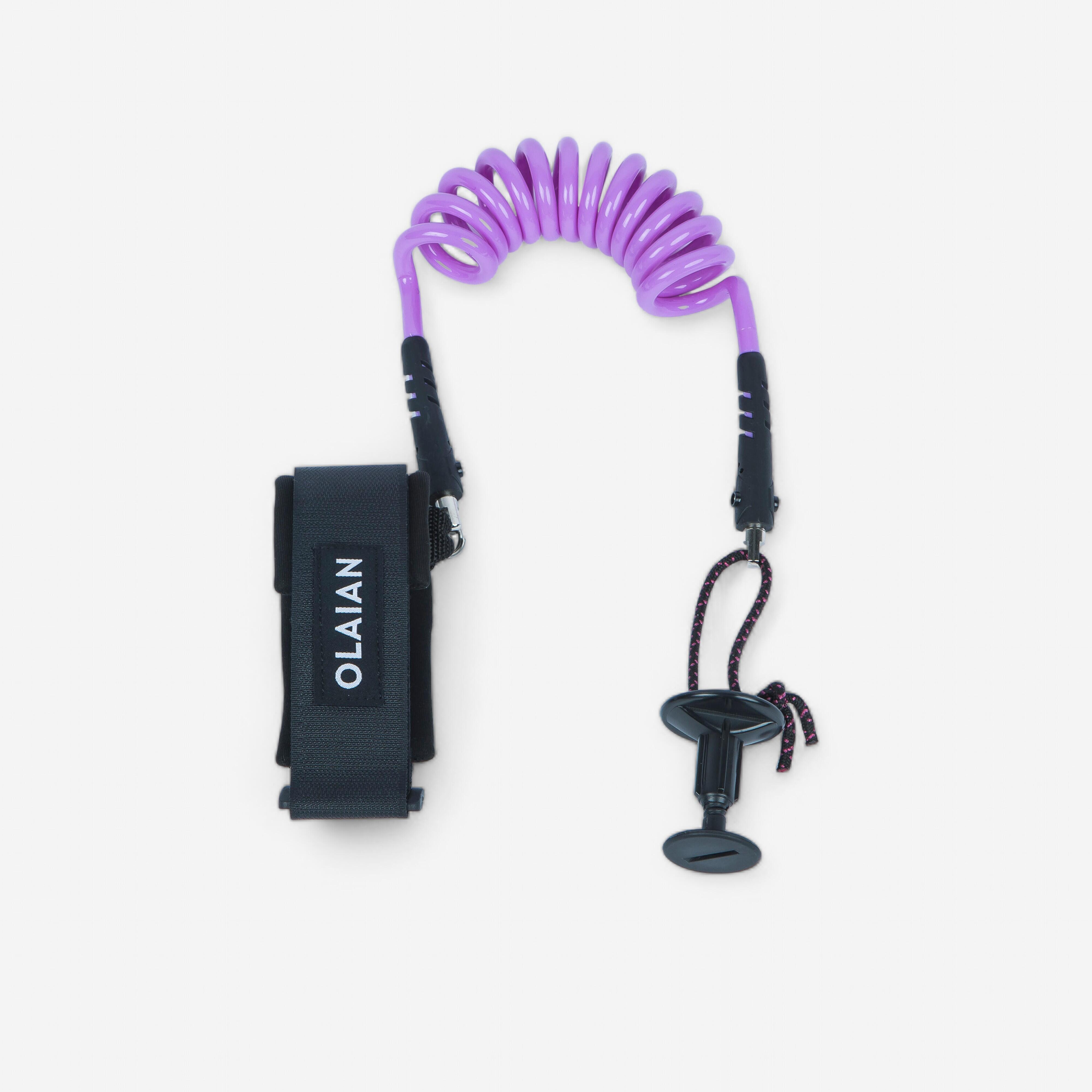 OLAIAN Bodyboard Leash inkl. Plug 2-in-1 Handgelenk Bizeps - 500 violett