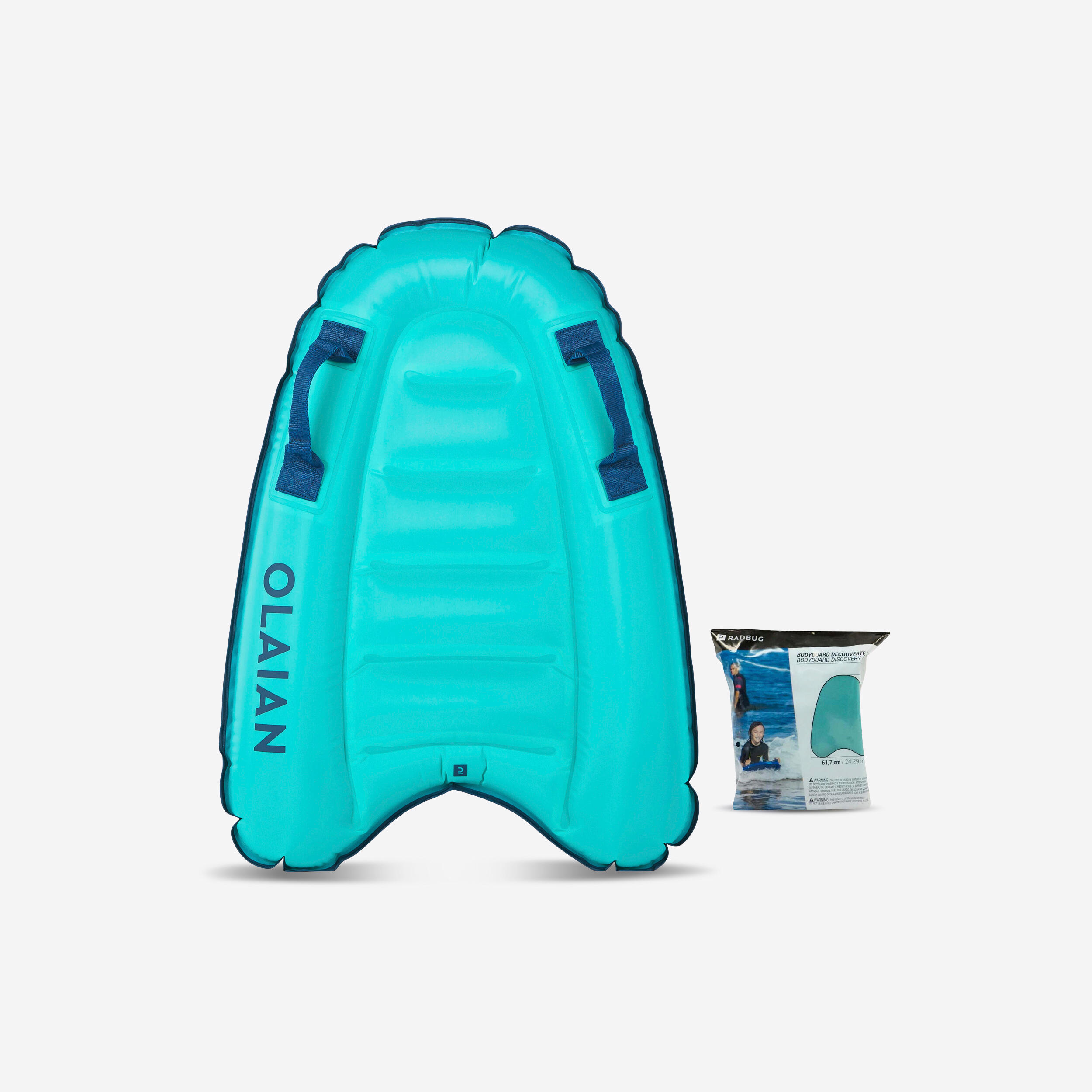 OLAIAN Bodyboard aufblasbar Kinder 15–25 kg blau