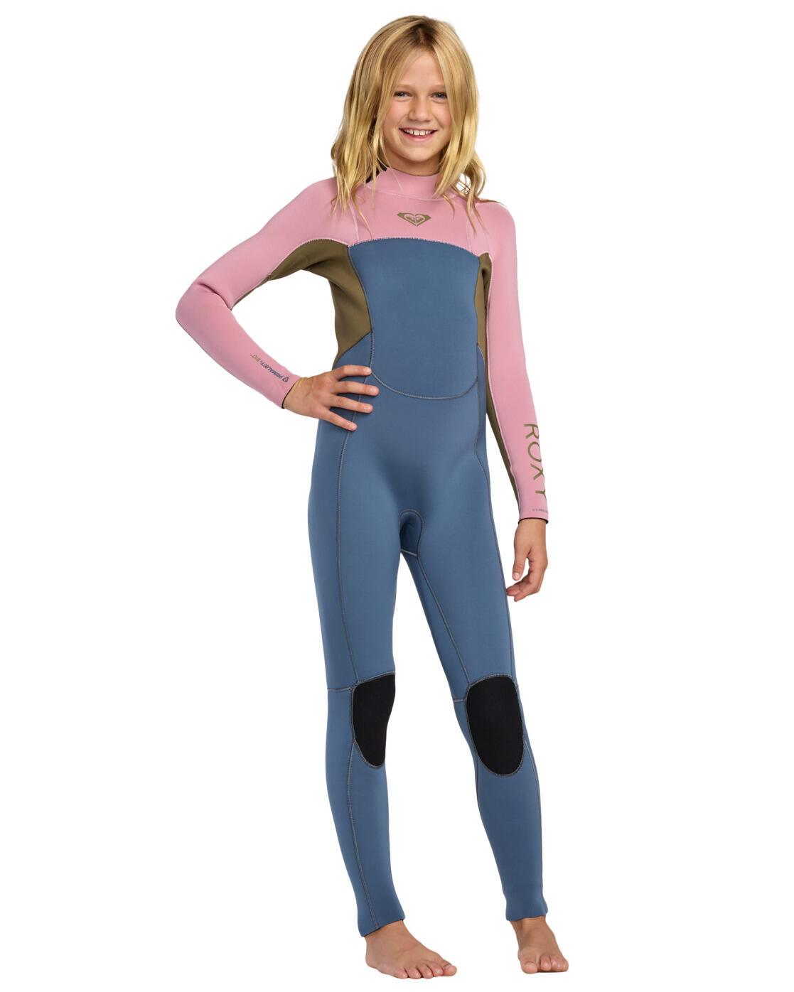 Roxy Back-Zip-Neoprenanzug 4/3MM PROLOGUE+ Grau Mädchen 8-16