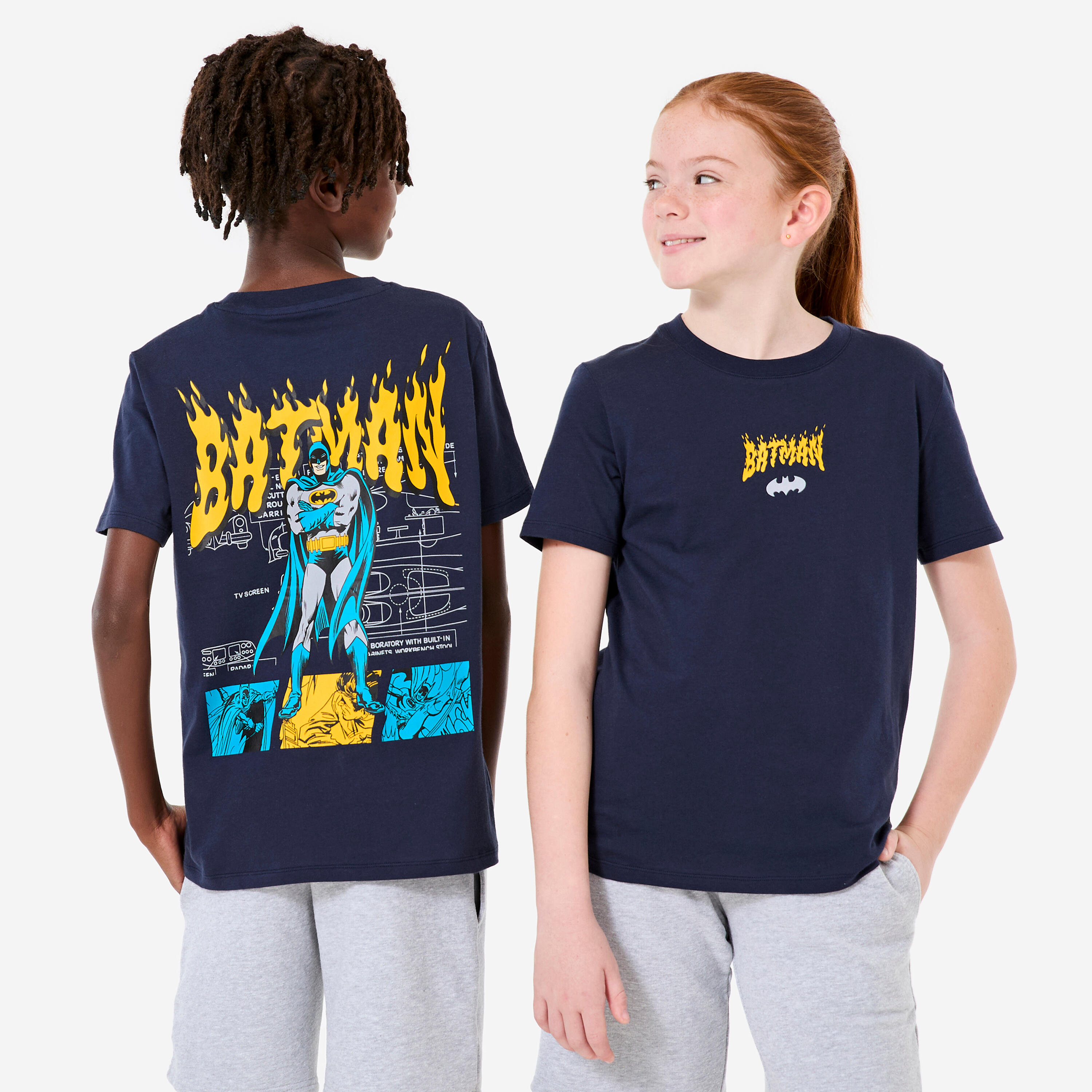 Decathlon T-Shirt Kinder - Batman dunkelblau