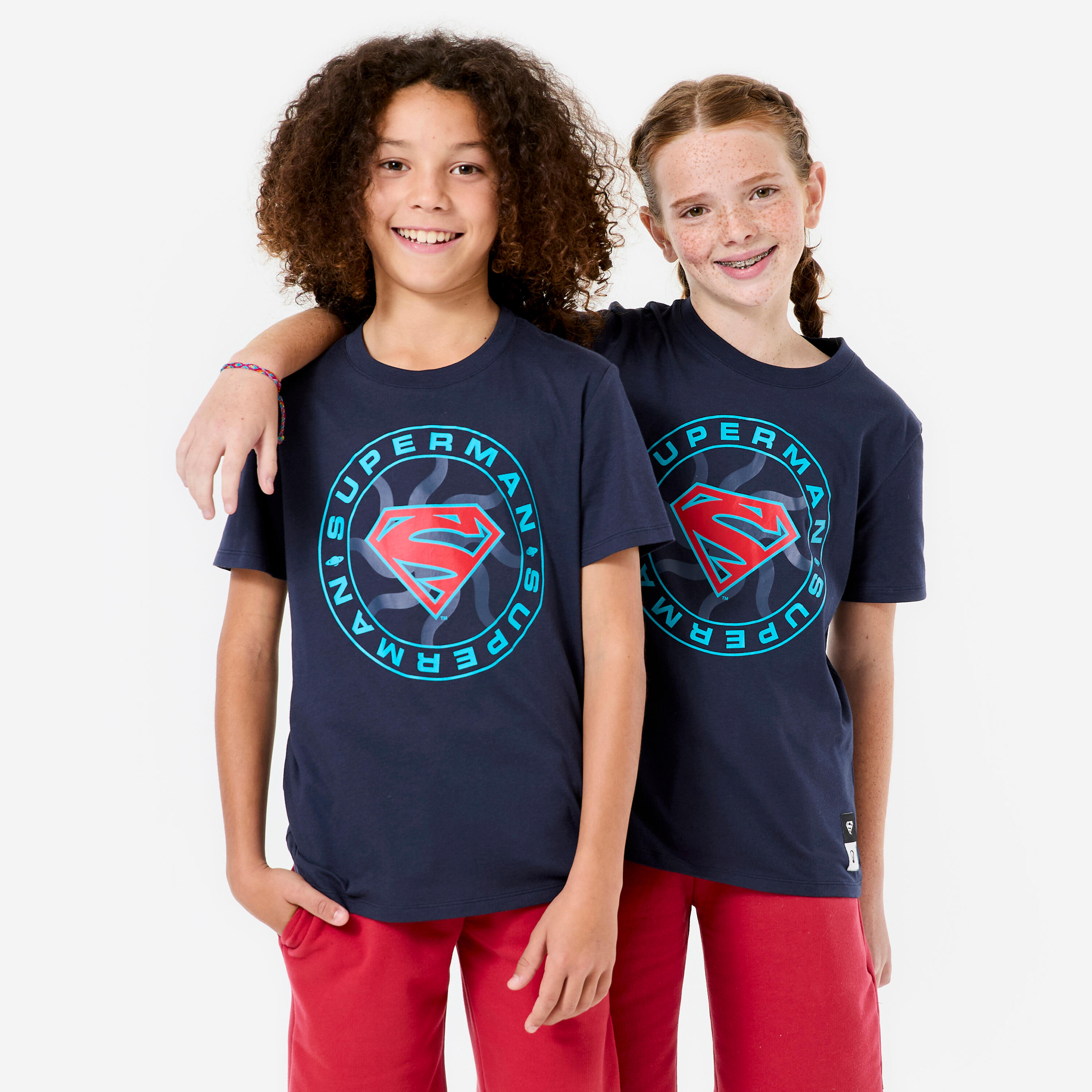 Decathlon T-Shirt Kinder - Superman dunkelblau